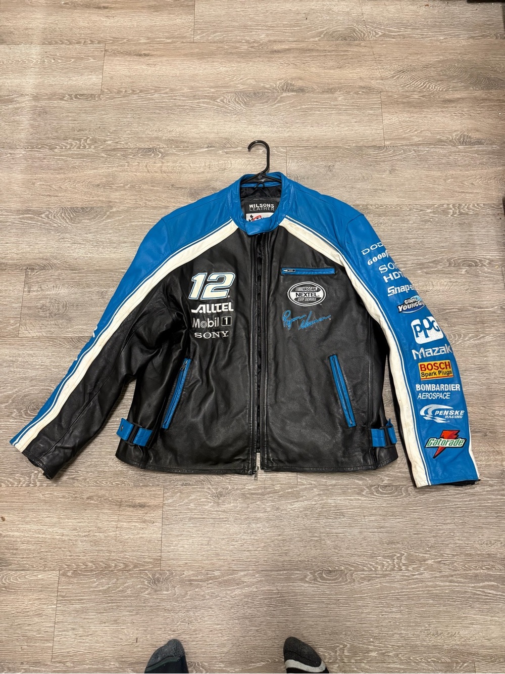Chase Authentics For Wilson Leather Ryan Newman #12 Leather Jacket 2XL